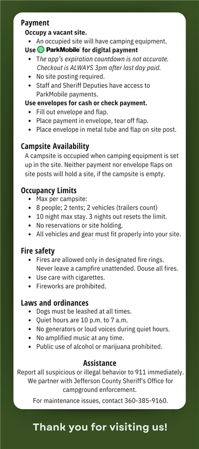 Campground Rules 2024 -back