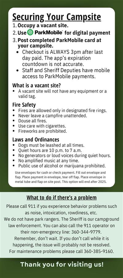Campground Rules 2025 Campground Rules 2025