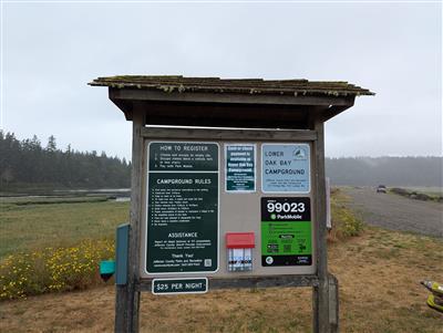 Lower Oak Bay Kiosk Sign - ParkMobile 2024